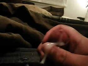 messy amateur handjob