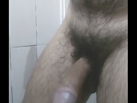 jerking off hidden in the shower and cumming nicely in my hand for you to clean with your mouth