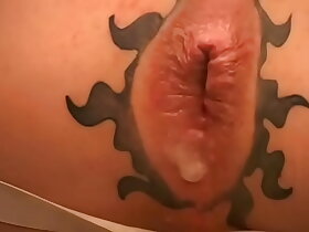 Beautiful assfuck in orgy group anus tattoo