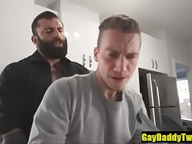 Markus Bareback his boy in the kitchen- GayDaddyTwink.com