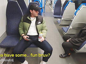 risky anonymous bareback fuck on a night train out of London