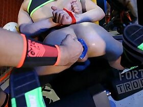 Two jocks playing with ass and toys