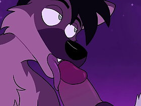 Lobo furry comendo passarinho gay na praia