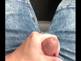 Jerking my dick in the car
