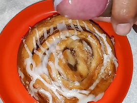 Extra sweet frosting for my warm cinnamon roll.
