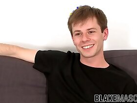 British gay dude jerking off his big cock until cumming