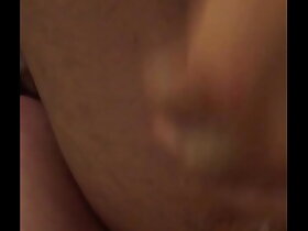 Creampie in Japanese cumdump man pussy