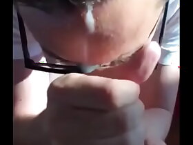 Gay Nerd Gets Thick Facial