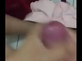 Asian twink jerking off