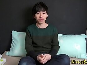 Gay asian solo stroking