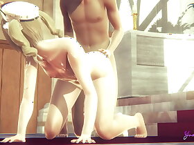 Genshin Impact Yaoi Barbara Femboy's ASS is filled with CUM! Sissy Japanese Asian Manga anime game porn gay