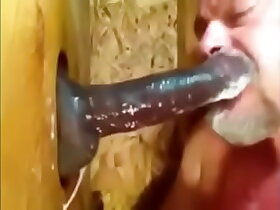 Eating Black Cum Gloryhole