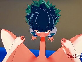 Boku no Hero Academia Yaoi - Midoriya Izuku (Deku) and Uzumaki Having Sex in the underground Blowjob, Bareback Creampie 1-2 .