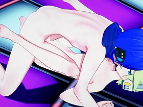 Vocaloid Yaoi Len x Kaito hardsex in stage Sissy crossdress Japanese Asian Manga Anime Game Porn Gay