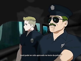 ( Gay ) Coroa Tenente da Policia gosta de sentar na rola dos novatos - Gay Bara Yaoi