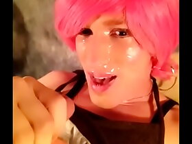 Facial- Crossdresser Sissy Fay