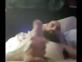 Rubbing my huge cock